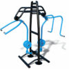 Outdoor fitness Inclusive Chest Press & Pull Down Combo 19 Chest Press, ook dit is weer een hoogwaardig afgewerkt buiten fitnesstoestel, uit deze zeer fraaie lijn.